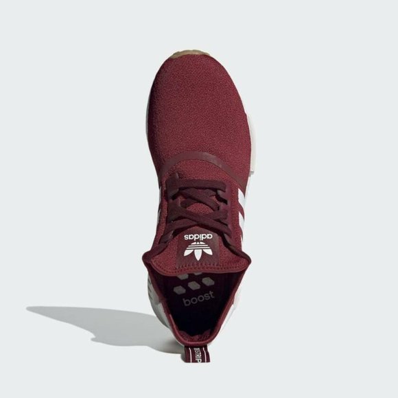 Adidas Originals Men's Burgundy White NMD_R1 Fashion Sneakers Size 8.5 FX6787 - Picture 3 of 5
